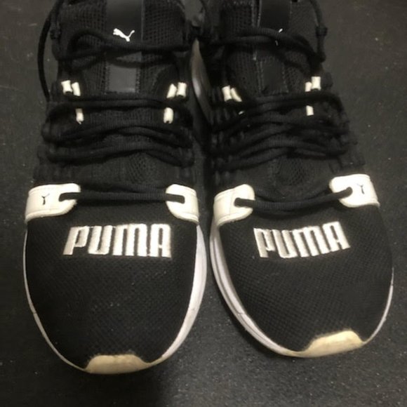 MENS PUMA IGNITE BLACK SPORT SHOES SIZE 10 - Picture 2 of 5